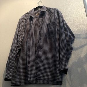 vintage 90s blue plaid flannel